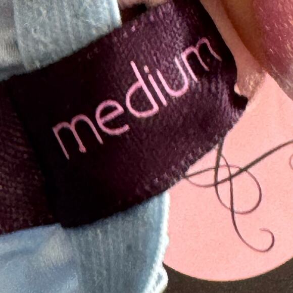 LIVIARA Silk stretch charmeuse ruffle Light Blue Bikini Bottoms NEW Size Medium - Picture 13 of 15